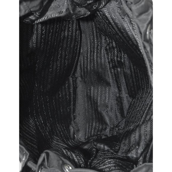 Prada Black Tessuto Nylon Soft Calf Leather Adjustable Backpack 1BZ677 - Picture 5 of 6